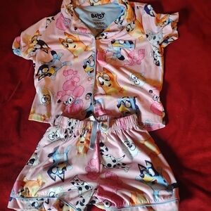Pink BLUEY Short Pajama Set